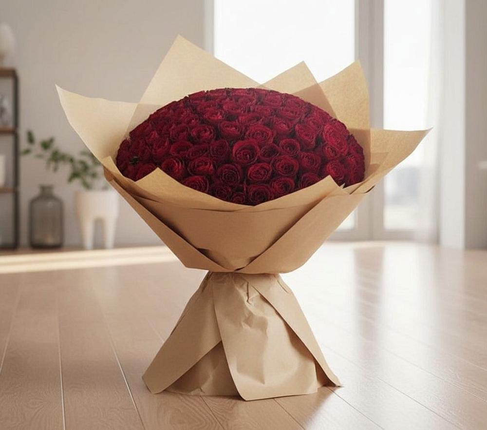 Букет 101 Красная роза в Укромном