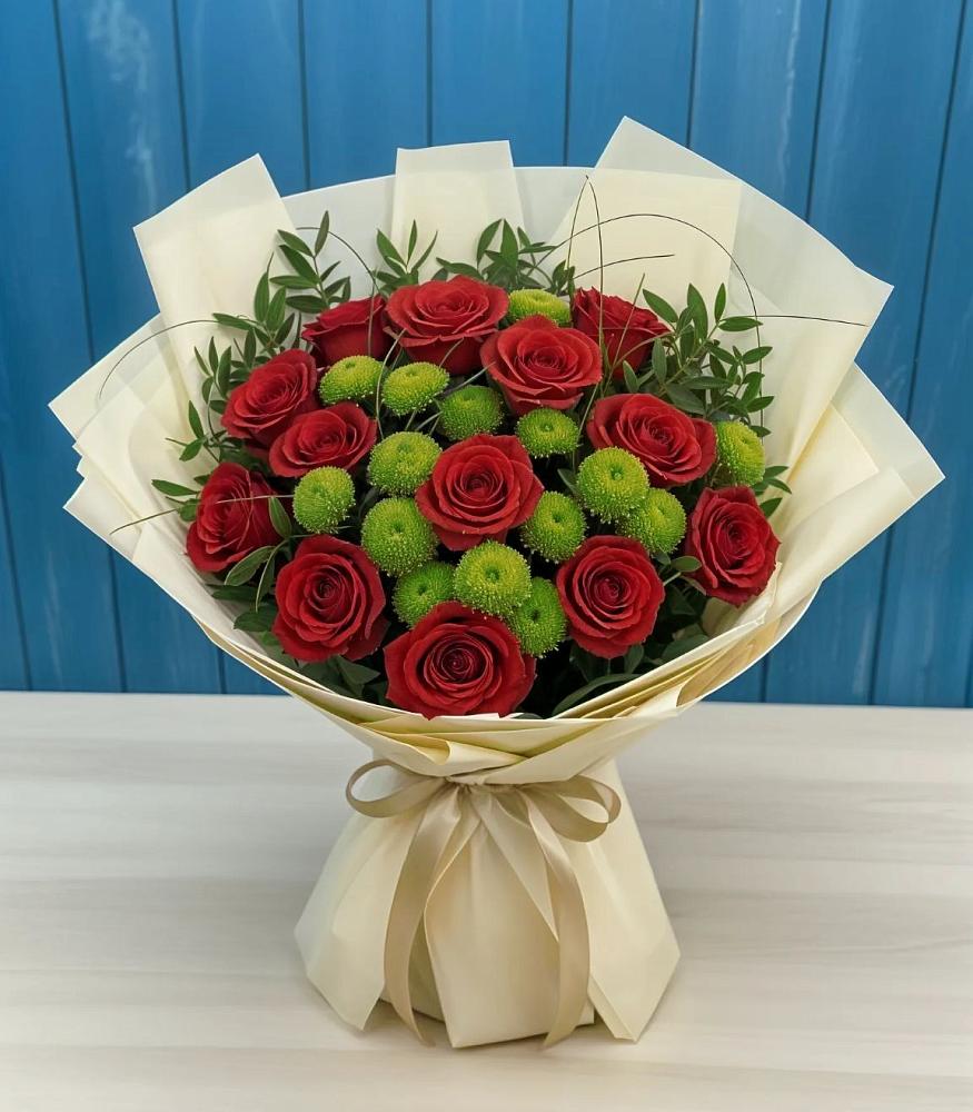 Букет цветов из: Розы и Хризантемы в Укромном